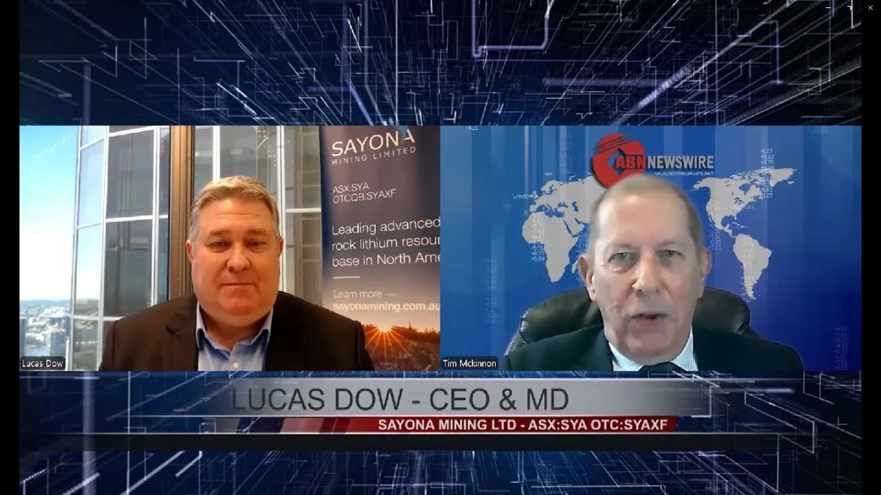  Sayona Mining Ltd (ASX:SYA) Interview with CEO and MD Lucas Dow